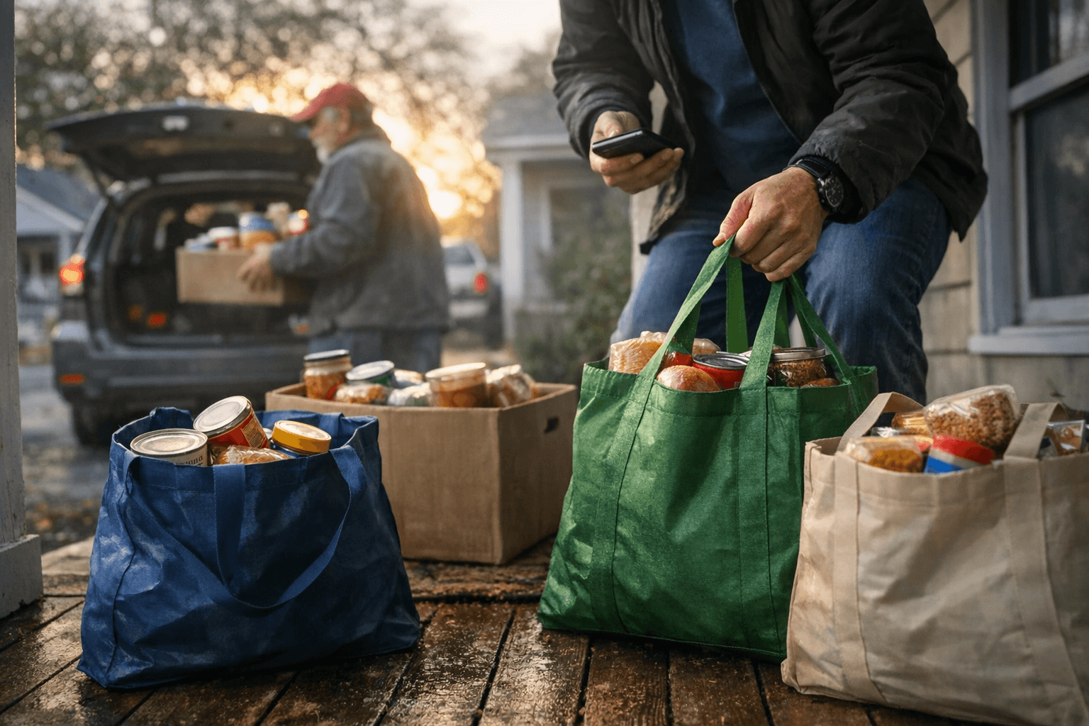 A Simple Gesture streamlines food bank donations with reusable bags, pickup reminders