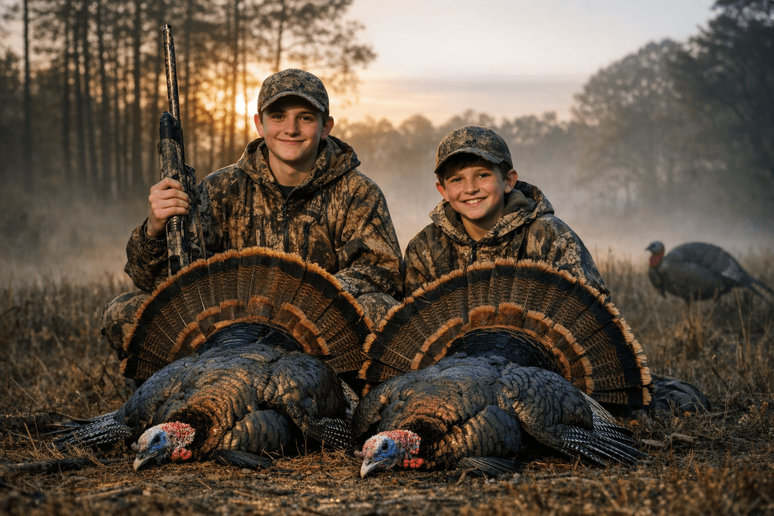 Baker County brothers bag toms in memorial youth turkey hunt