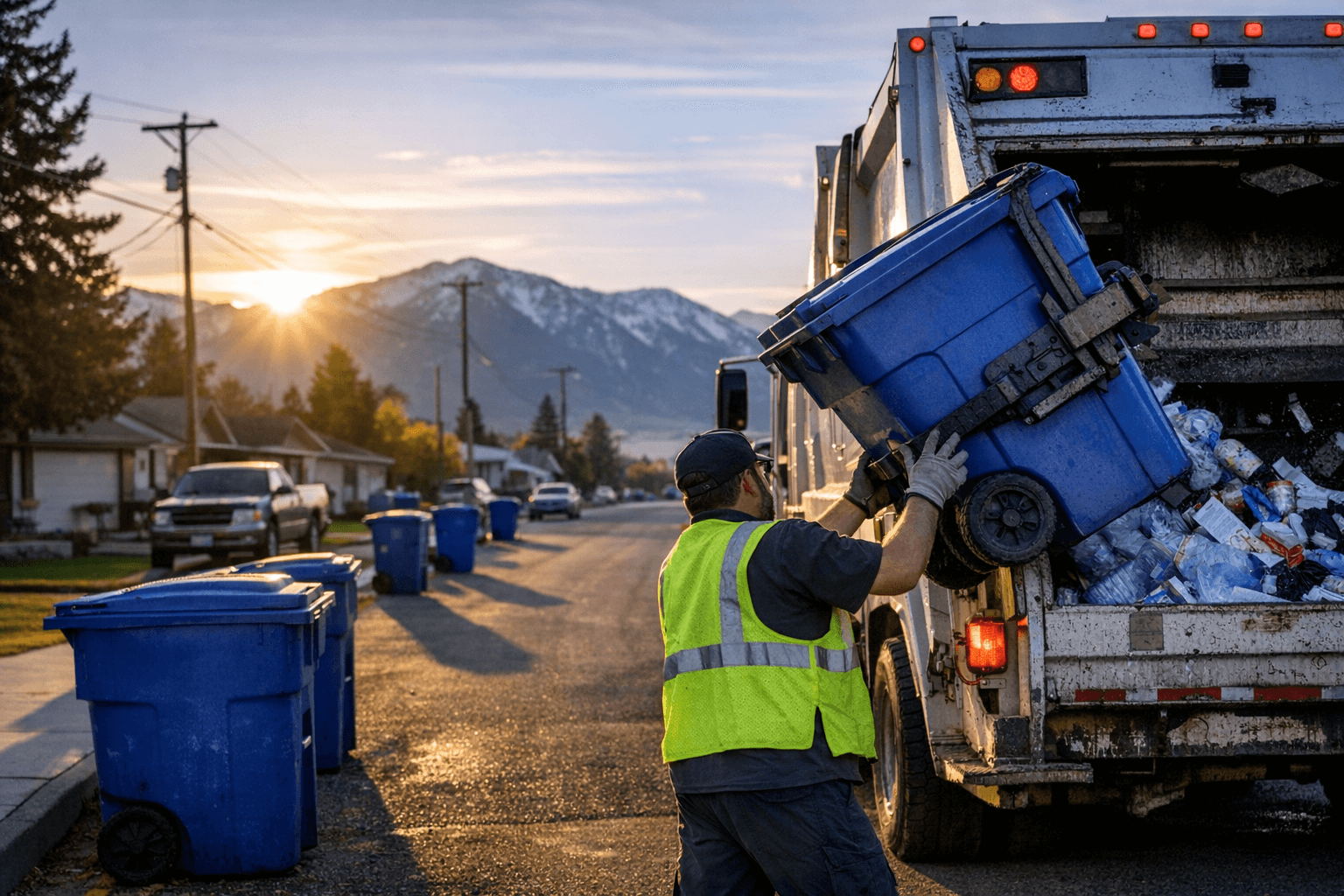Baker City begins curbside recycling pickups, blue carts collected every other week