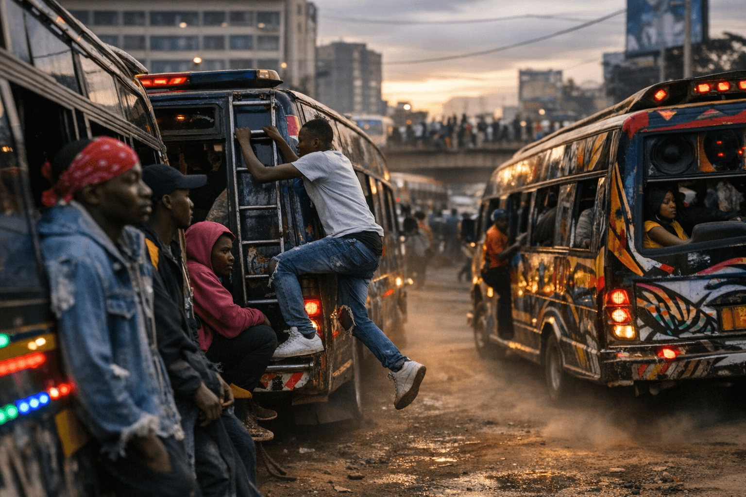 Nairobi matatus, colorful minibuses define city life and youth culture