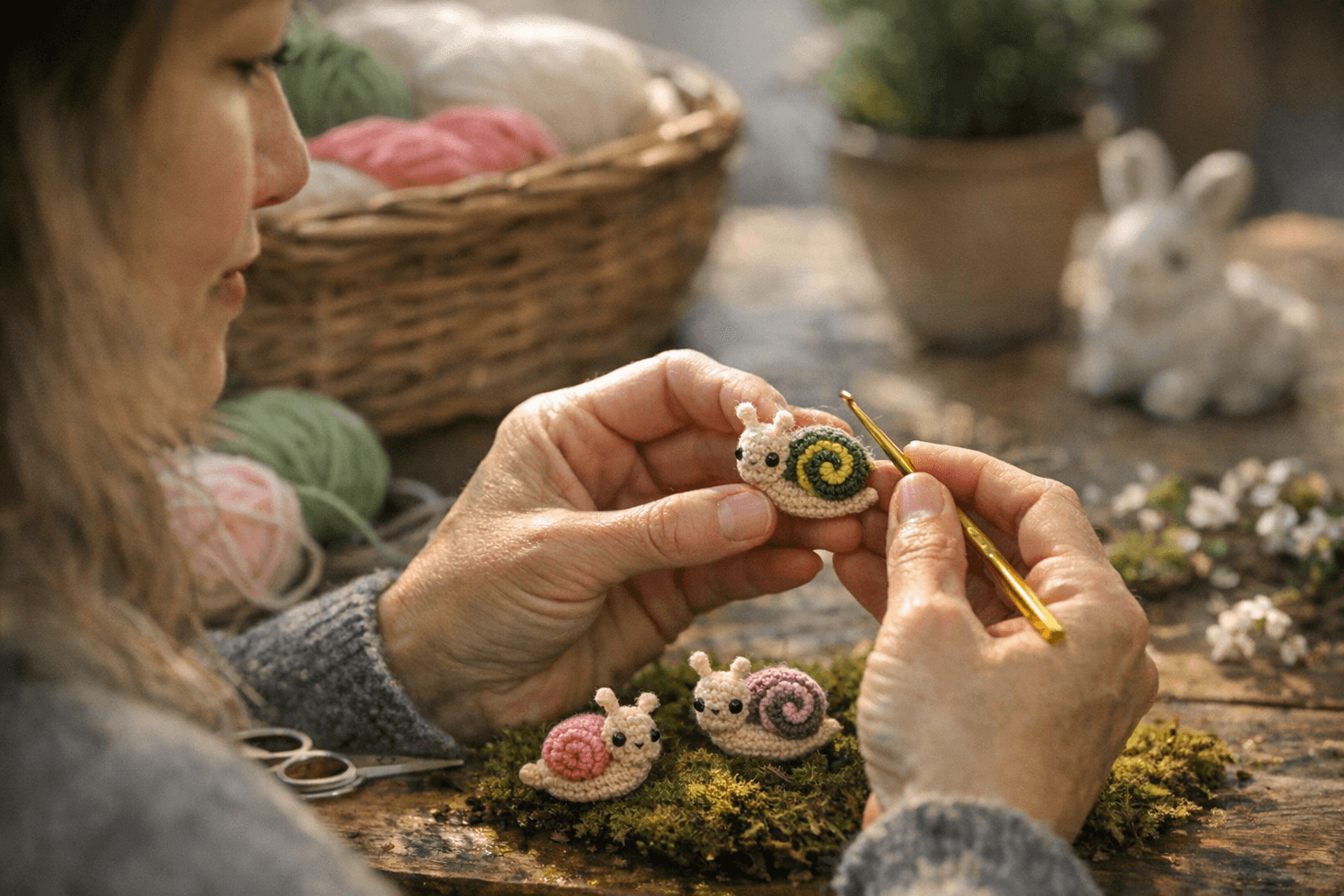 Free Mini Snail Amigurumi Pattern Adds Spiral Charm to Spring Crochet-Along