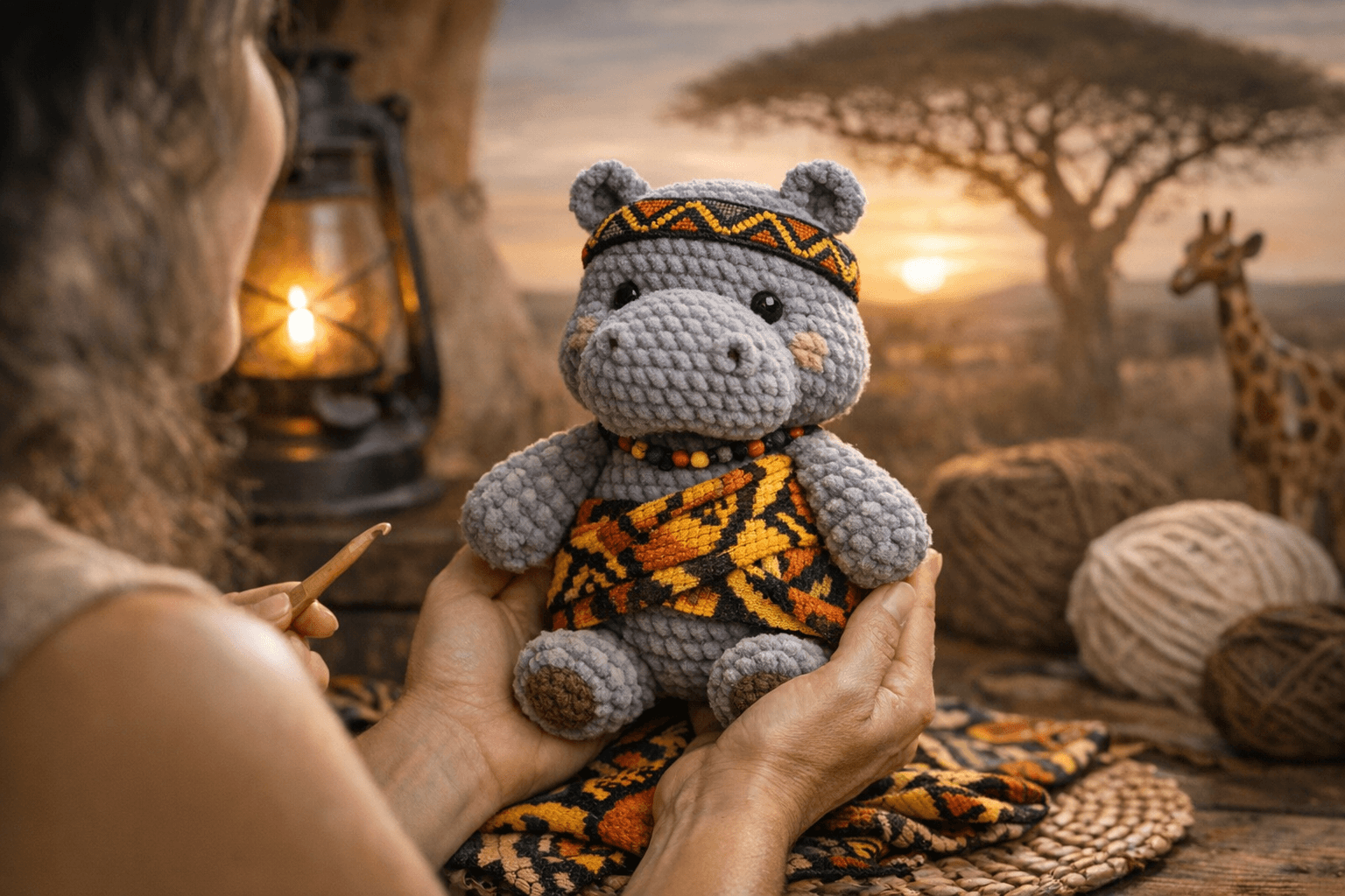 Plush hippo crochet pattern launches Africa-inspired Around the World series