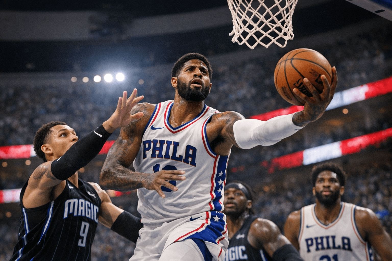 NBA 2K26 sim has Paul George lead 76ers past Magic, 107-103
