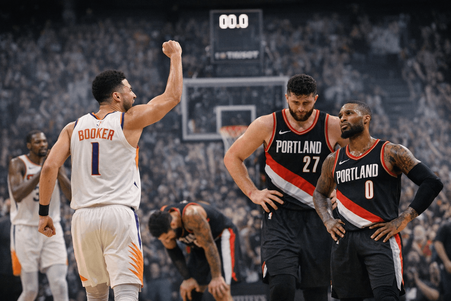 NBA 2K26 predicts Suns survive late Trail Blazers comeback, 105-99
