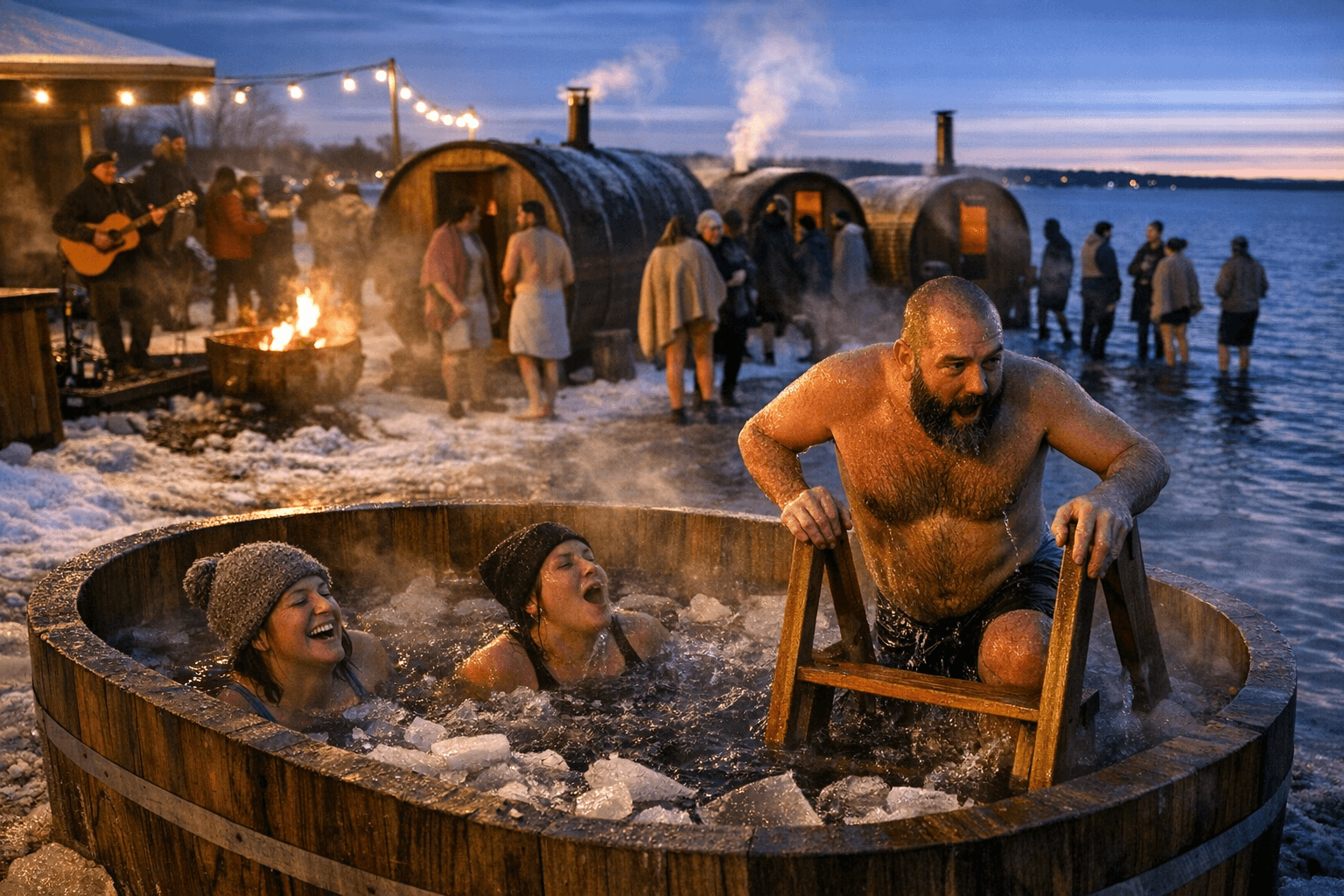 Michigan Sauna Fest Brings Cold Plunges, Saunas, and Socializing to Traverse City