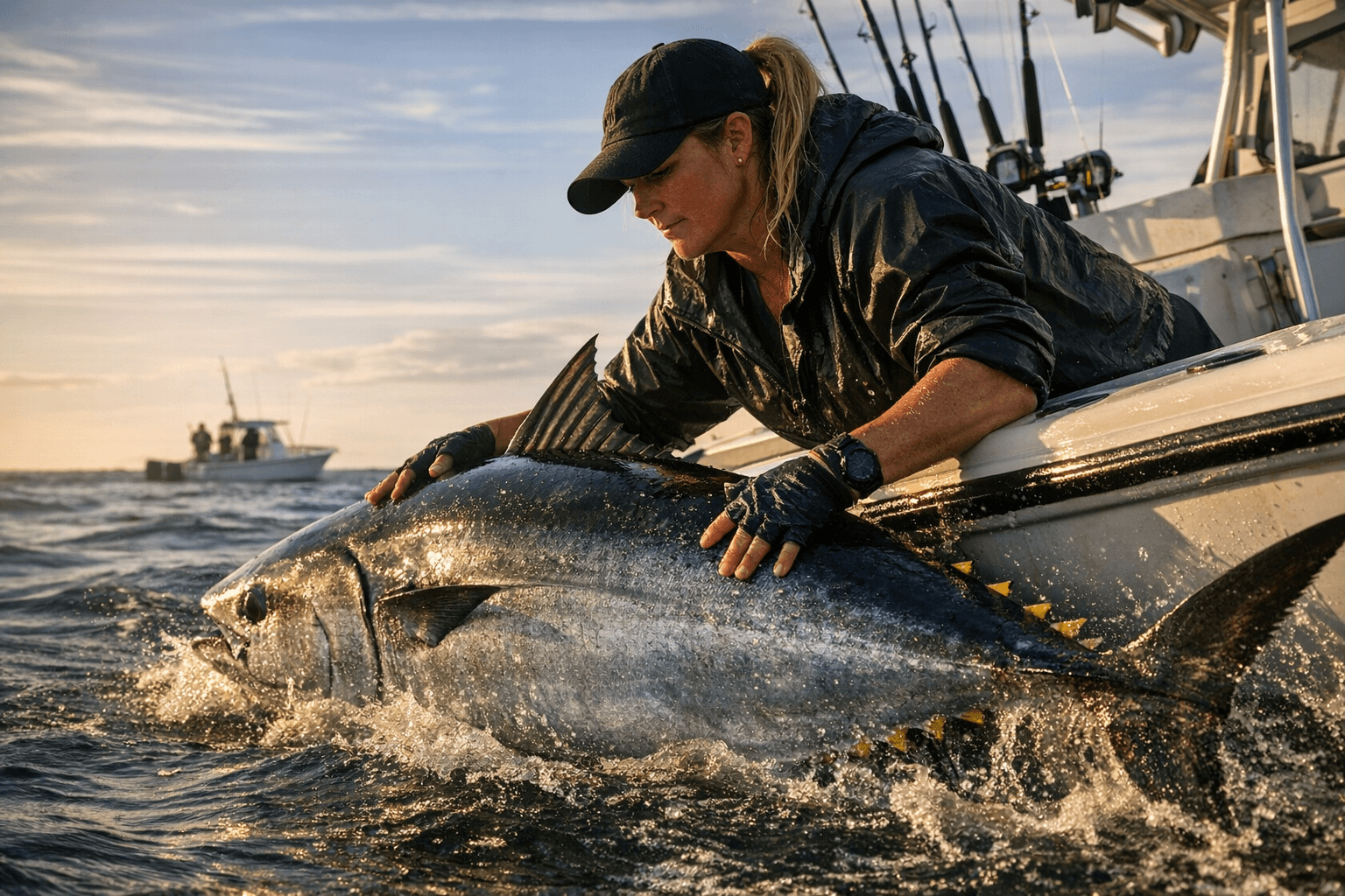 North Carolina highlights Katie's 90-inch bluefin tuna catch and release