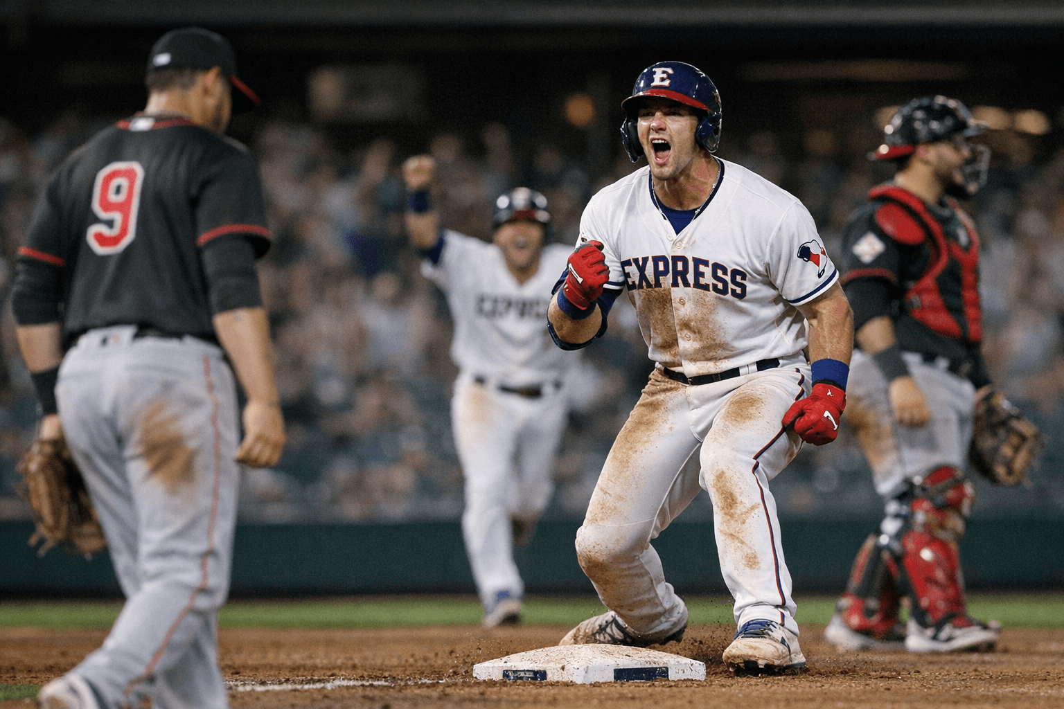 Foscue, Express rally late to top Chihuahuas 6-4 in opener