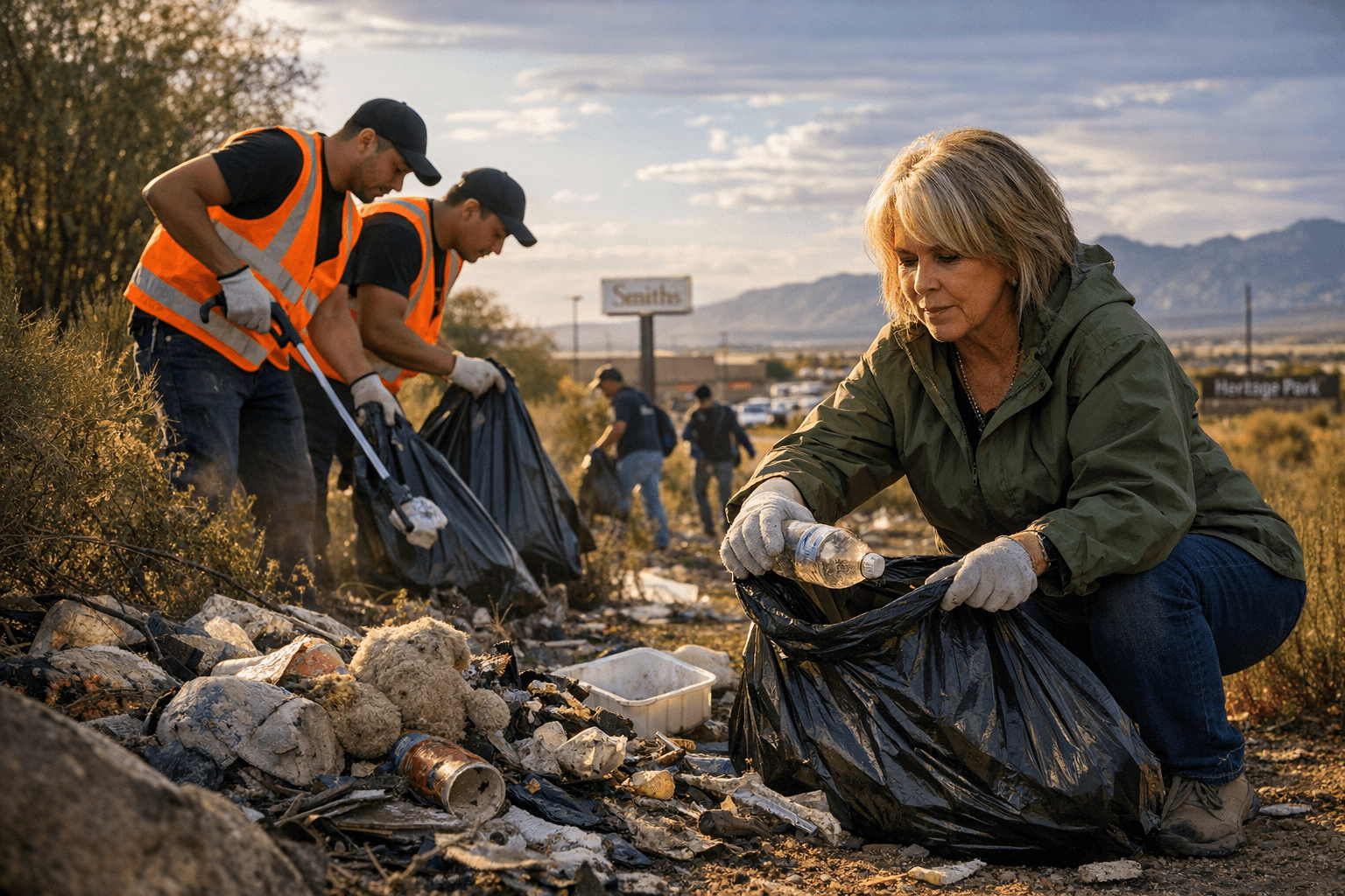 Lujan Grisham, Salamanca Twins tout Great New Mexico Cleanup in Los Lunas