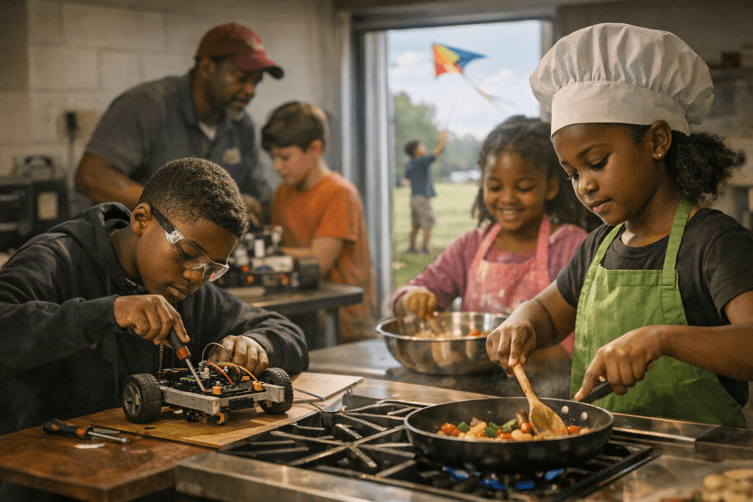 Bamberg youth explore engineering, robotics and cooking at spring break camp