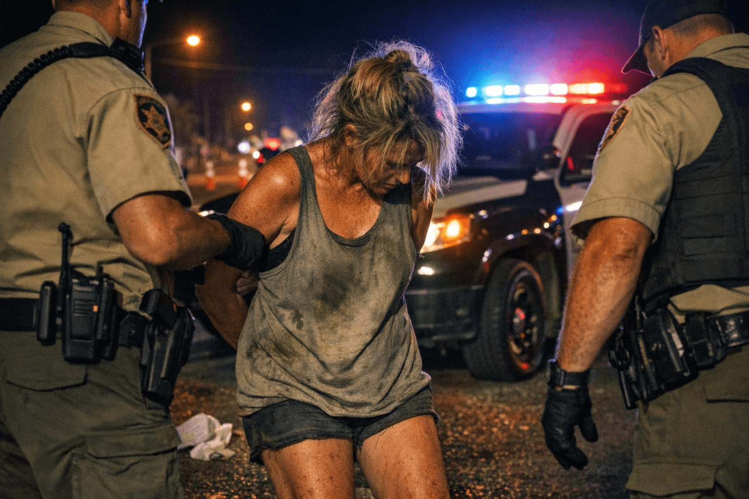 Pahrump woman arrested after early-morning street disturbance, deputies suspect drug impairment