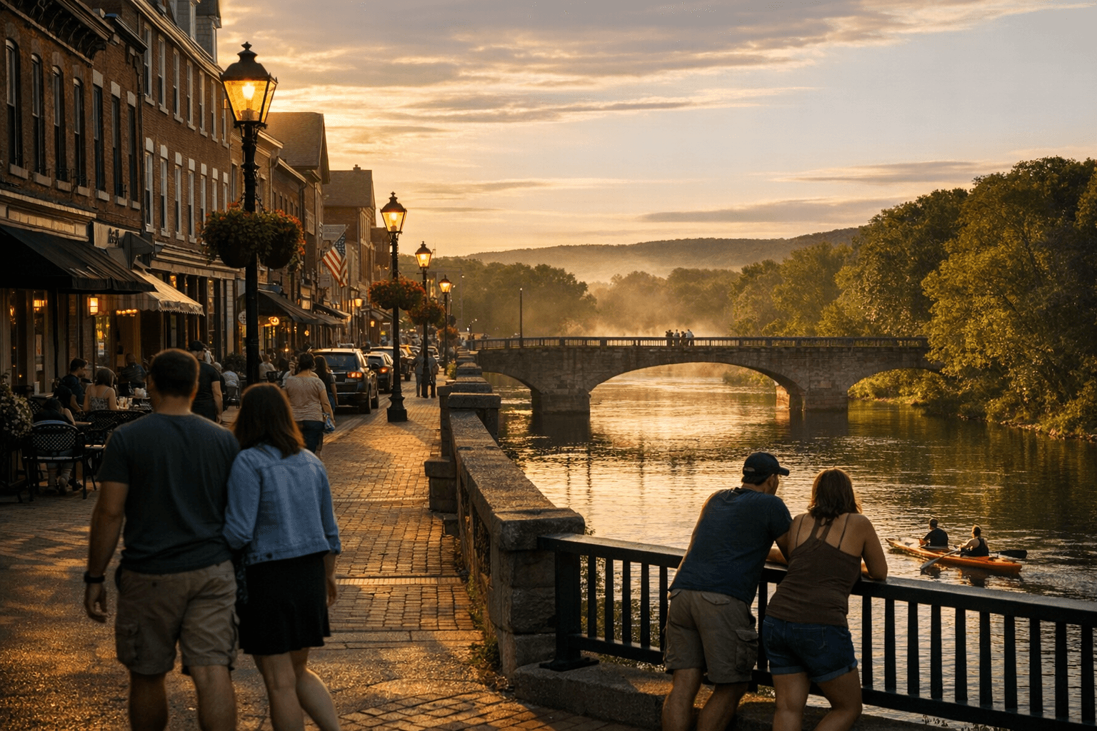Lewisburg’s walkable downtown blends history, business, and river access