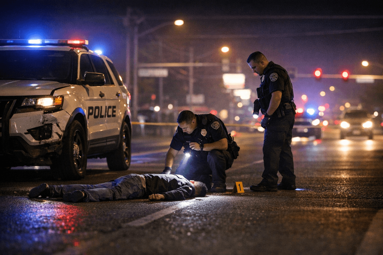 Farmington officer fatally hits man lying in Broadway roadway