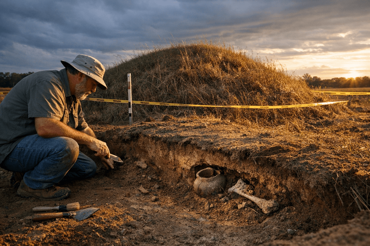 Archaeologist identifies unmarked Native American burial mound in Marks, Quitman County