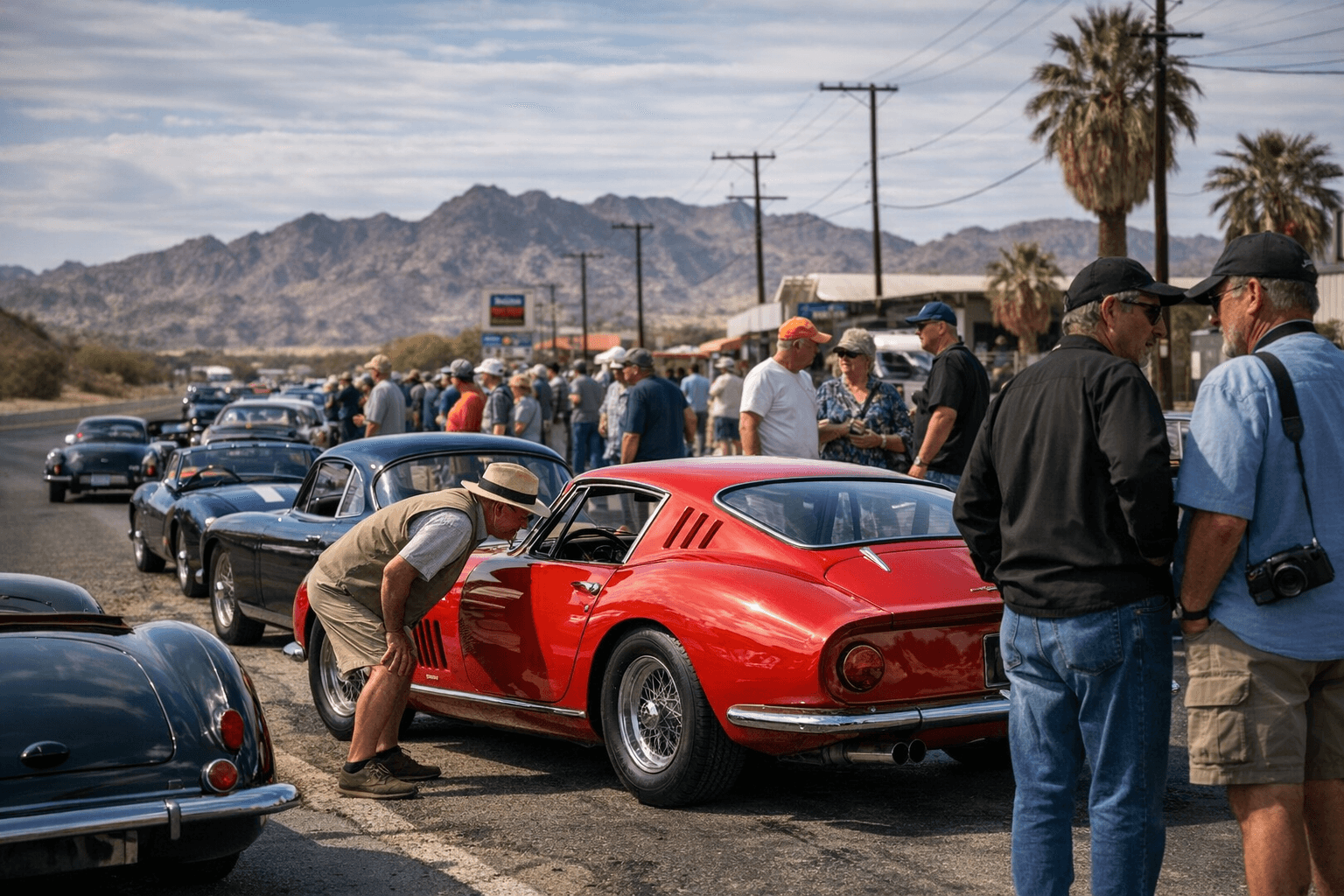 Copperstate 1000 vintage car rally stops briefly in Parker