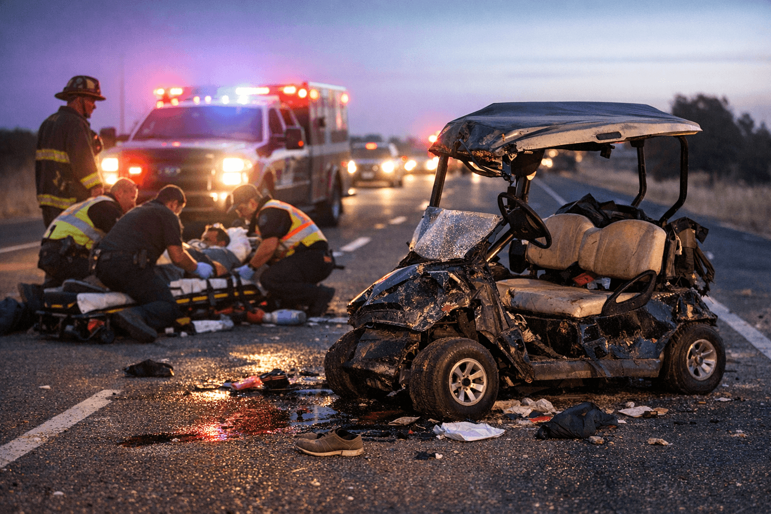 Golf cart driver seriously injured in Highway 168 crash, Fresno County