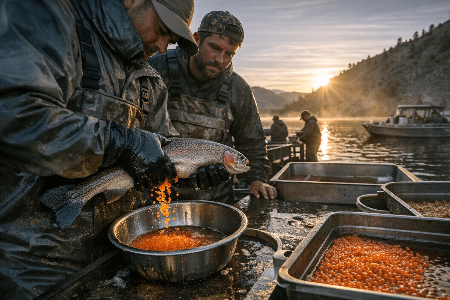 FWP egg take at Holter Reservoir helps sustain rainbow trout near Helena