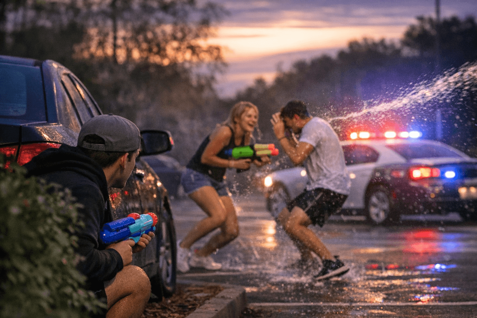 Wake County seniors play Senior Water Wars, drawing safety warnings from police