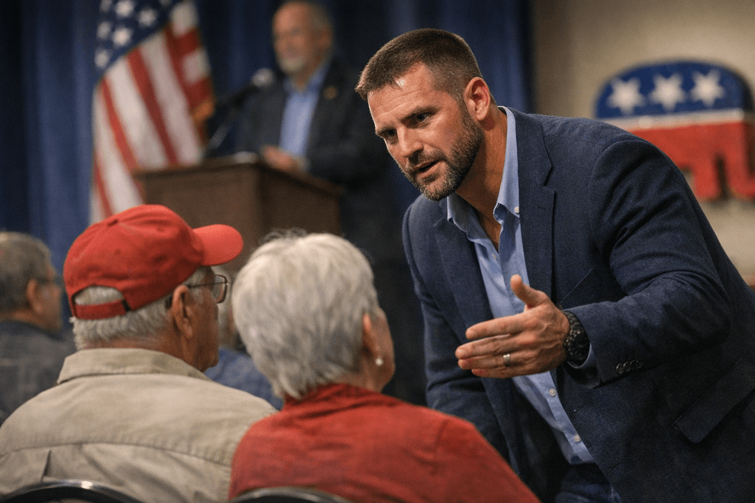 Jared Hudson courts Autauga County voters at Prattville GOP forum