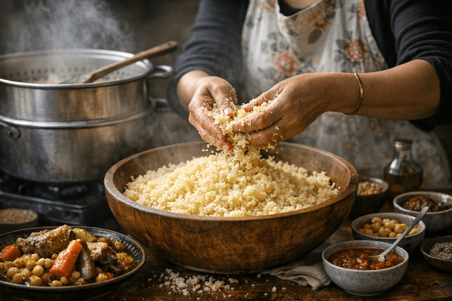 קוסקוס ביתי מושלם: 4 שלבים להכנה ללא הדבקה