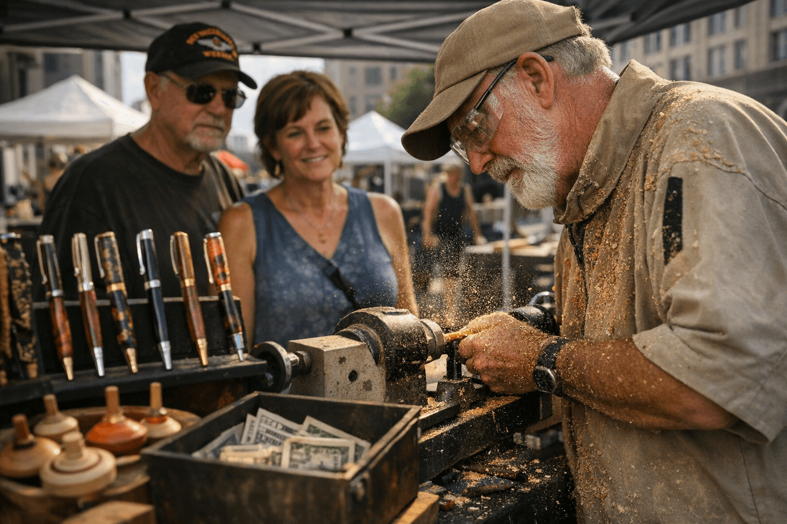 MidSouth Woodturners turn pens for troops, raise donations at Art in the Loop