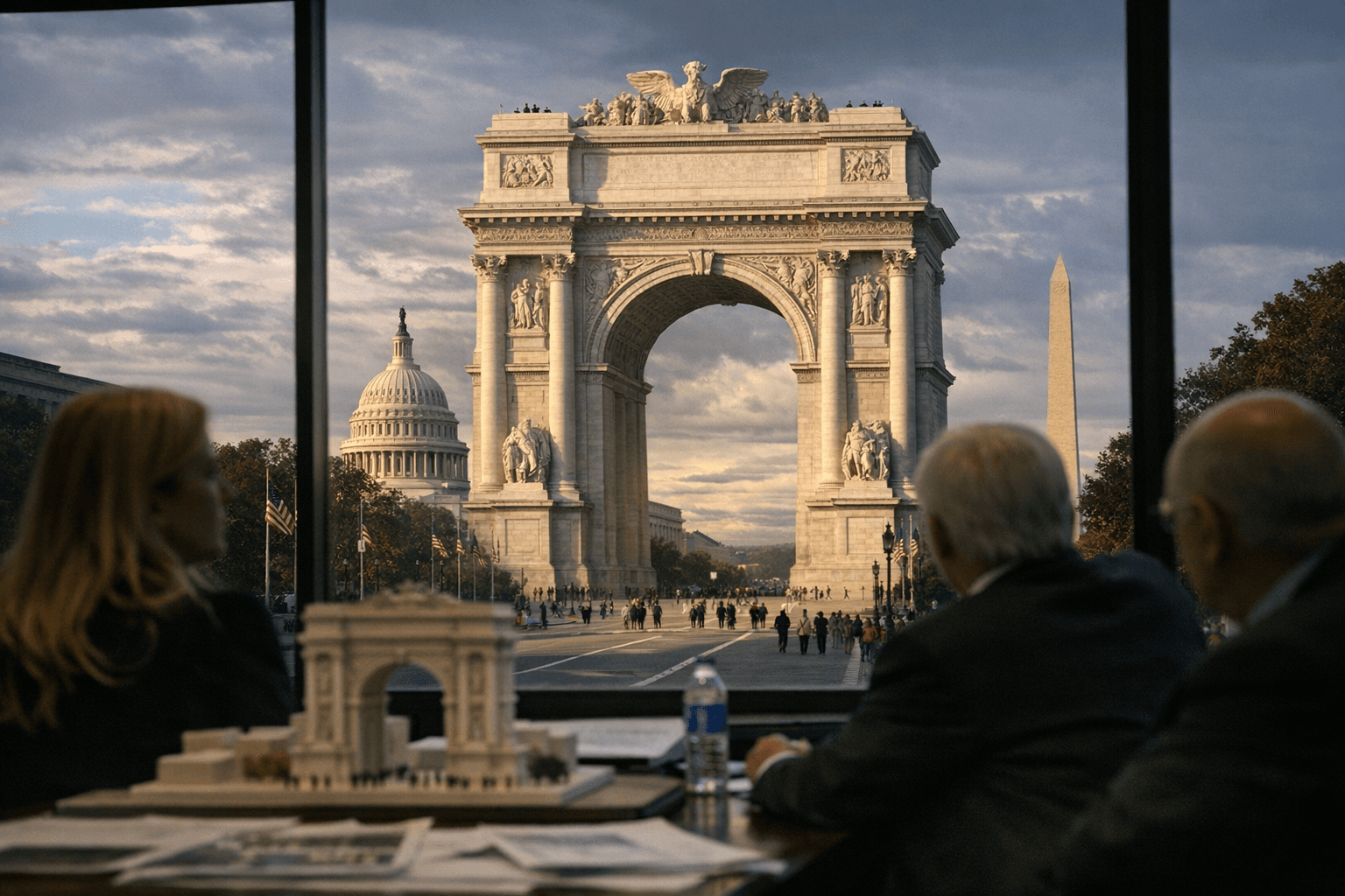 Trump’s Triumphal Arch Moves to Federal Design Review in Washington