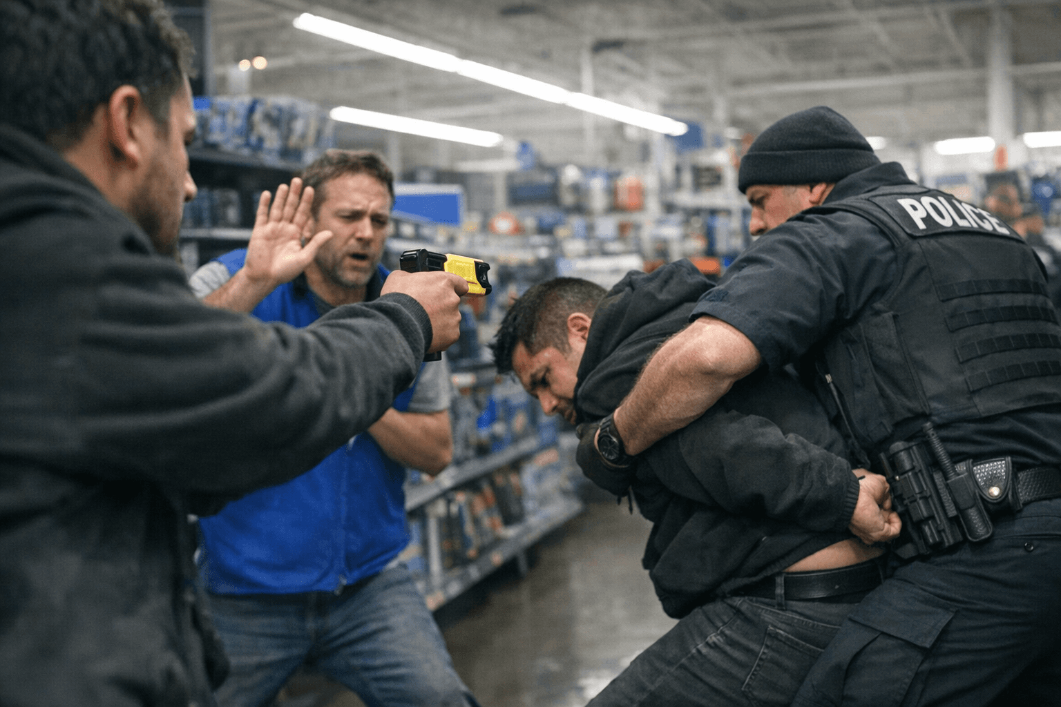 Walmart theft suspect arrested after stun gun threat to associate