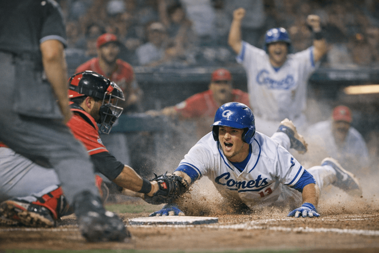 Zach Ehrhard’s inside-the-park grand slam powers Comets past Isotopes 9-6