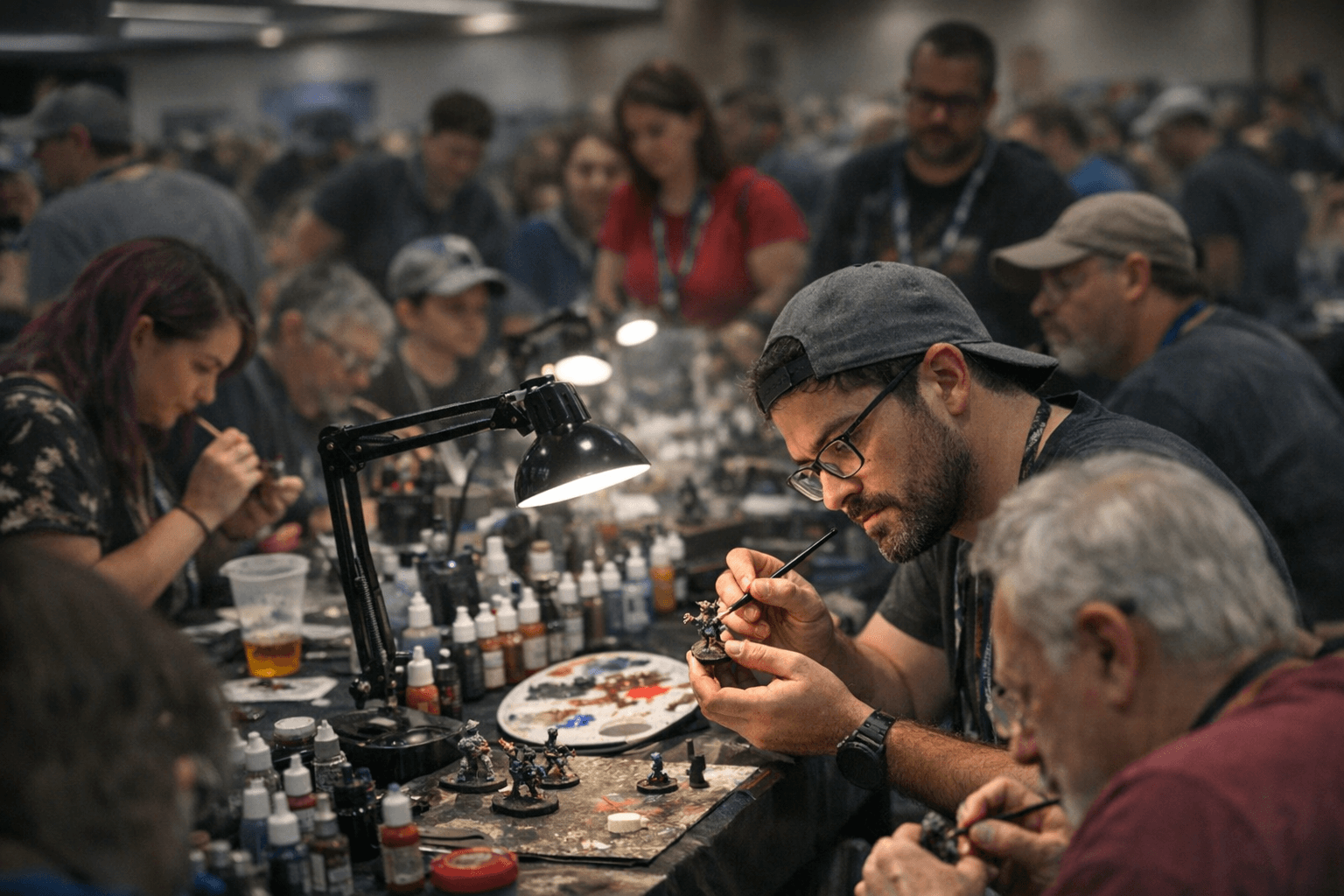 MALCon 2026 miniature painting station draws crowds, becomes event highlight