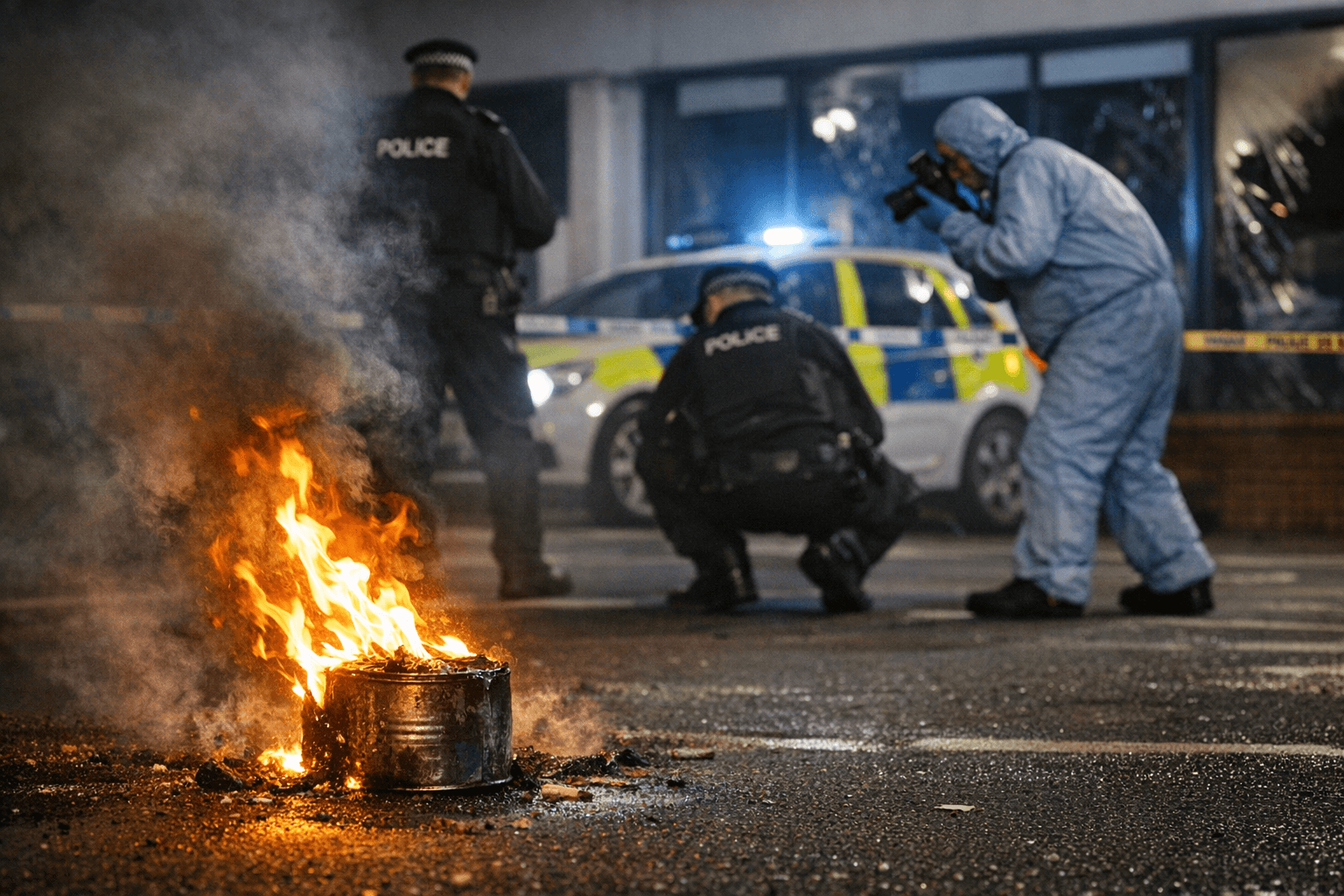 Arrest after ignited container thrown at Persian media office in Wembley