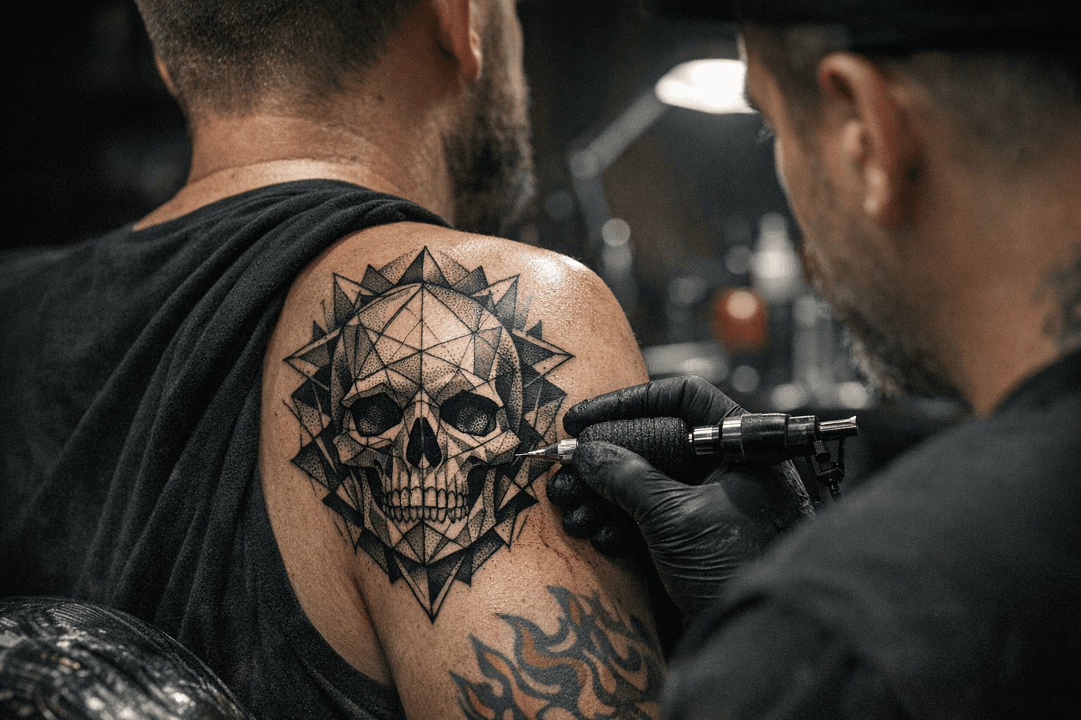 Skull Tattoos Reimagined, Geometric Designs Expand a Timeless Symbol