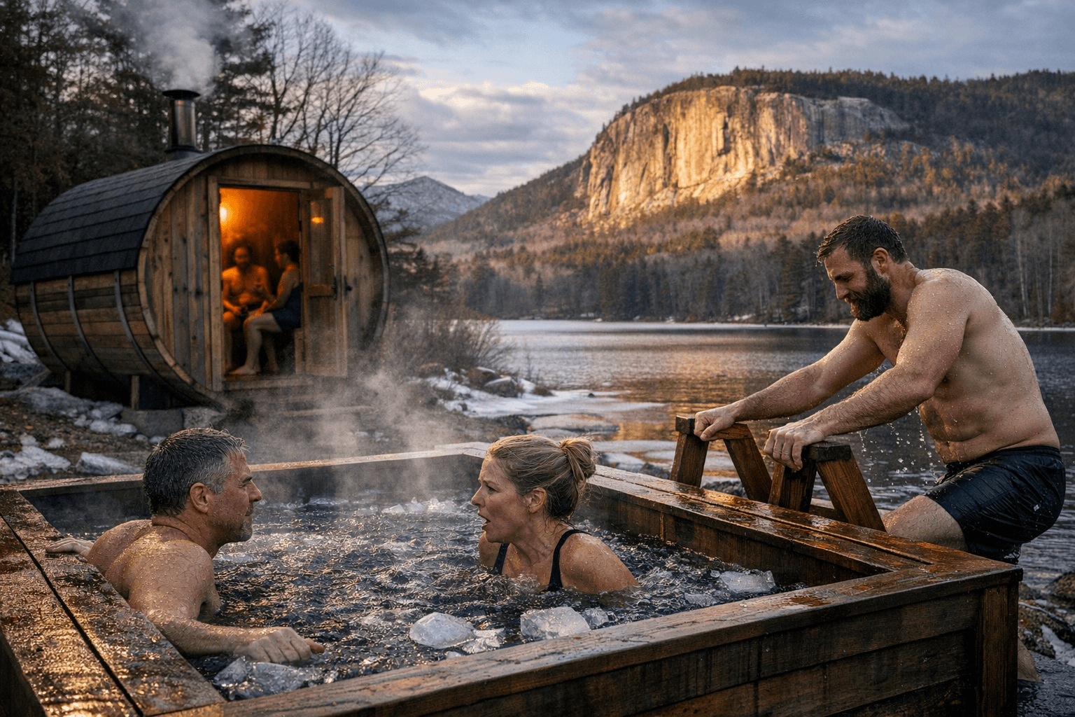New Hampshire sauna turns cold-plunge culture into a scenic getaway