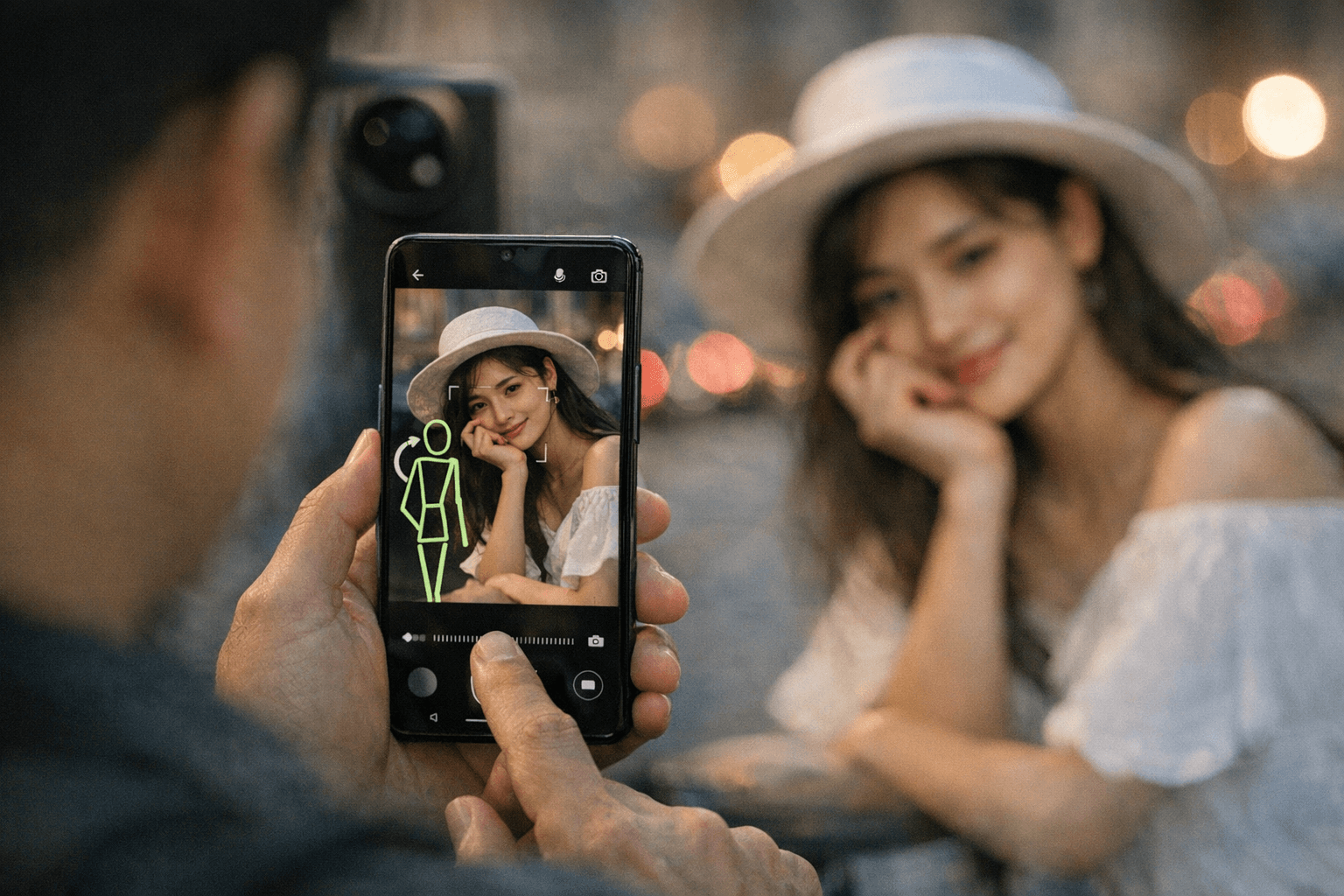 Huawei Pura 90 uses AI to guide portrait poses in camera viewfinder