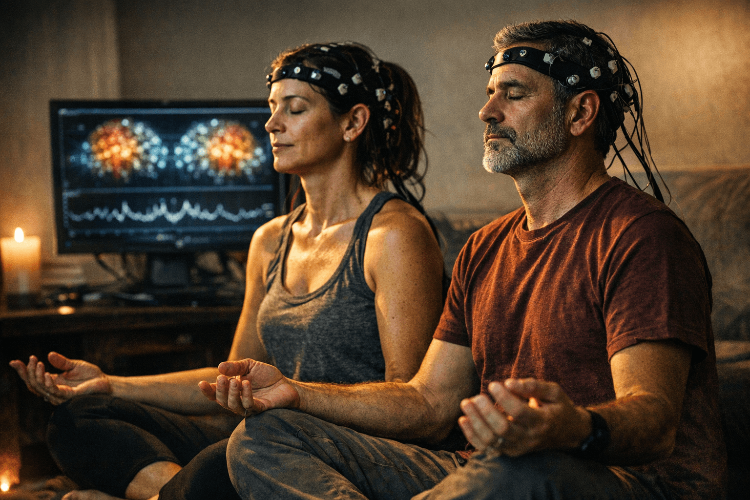 Mindfulness meditation may synchronize brain activity between practiced partners