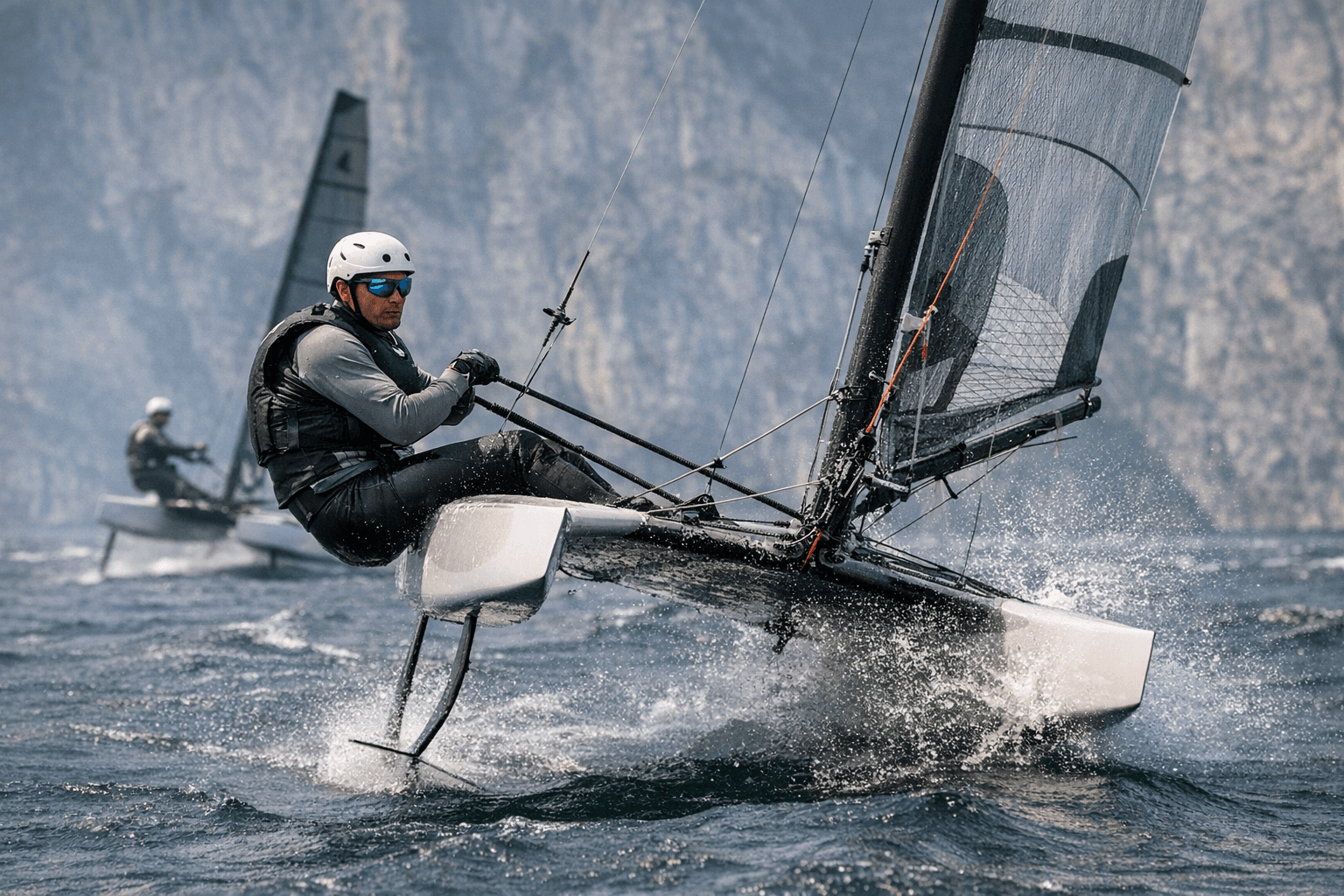 Robin Maeder Wins A-Cat Easter Regatta After Foiling Battles at Campione del Garda