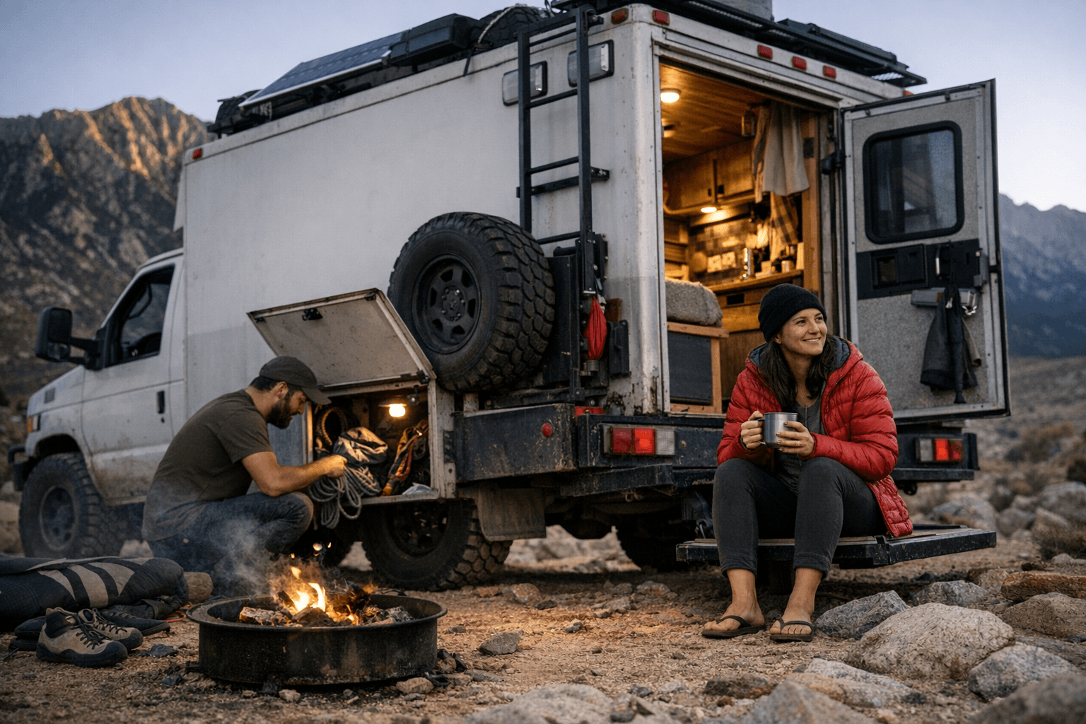 Climbers Build Budget Box-Truck Home for Rugged Off-Road Living