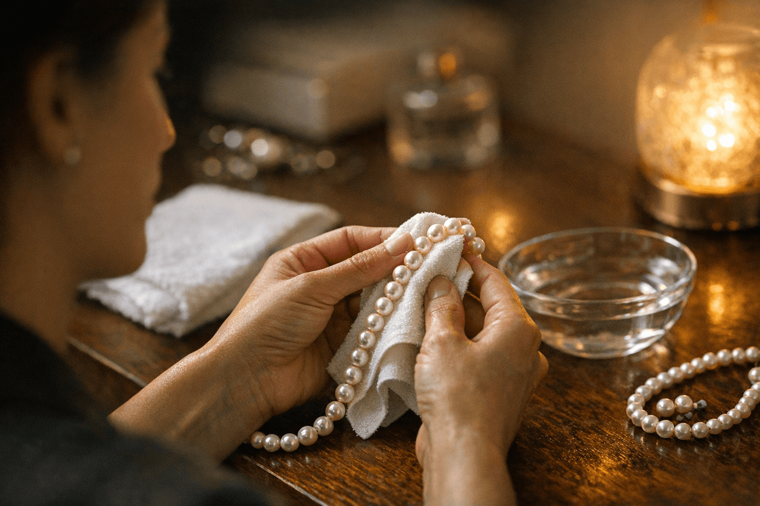 GIA Says Gentle Cleaning Keeps Pearl Jewelry Luminous Longer