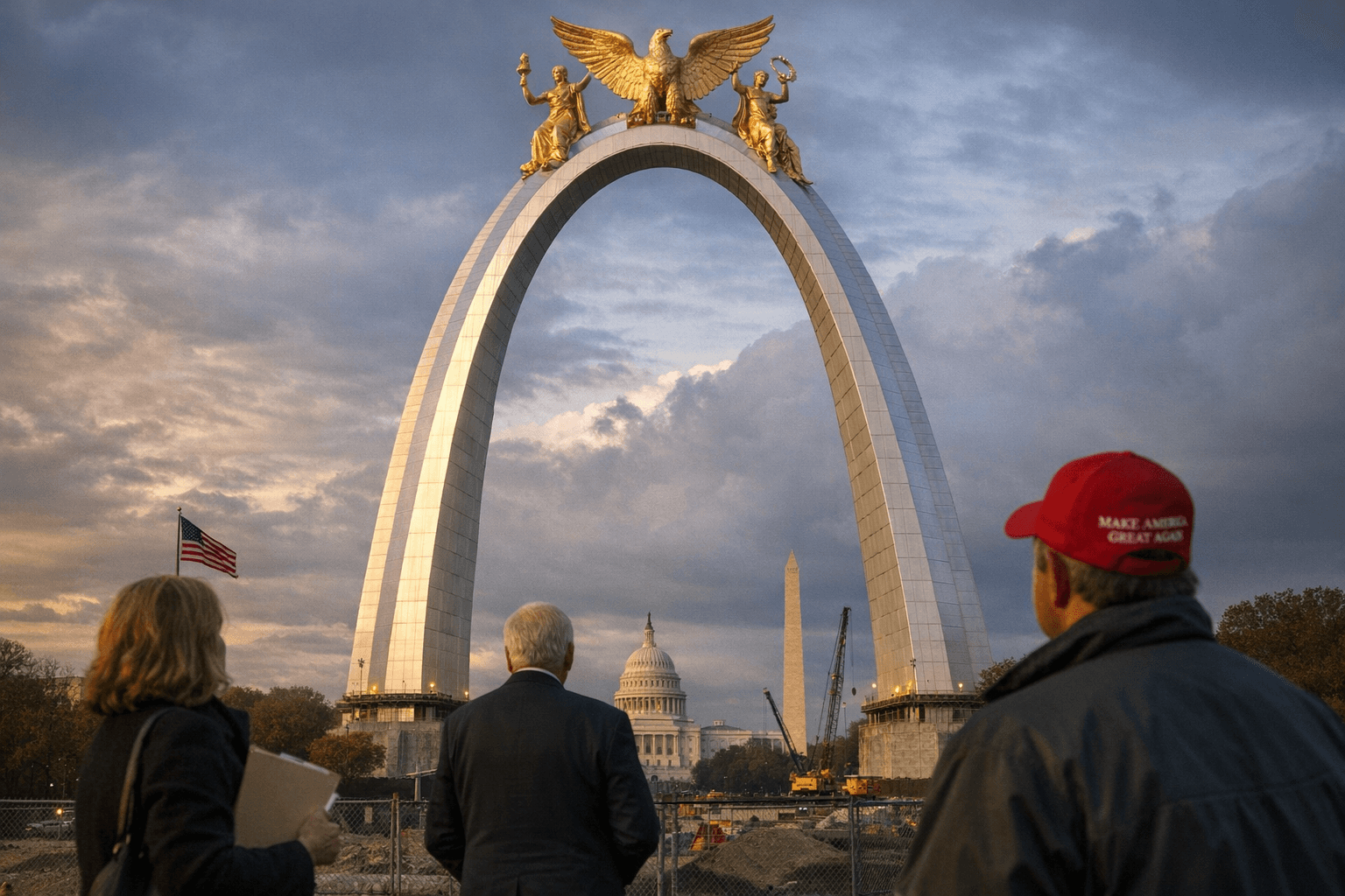 Trump-backed 250-foot arch for Washington gains preliminary approval with revisions
