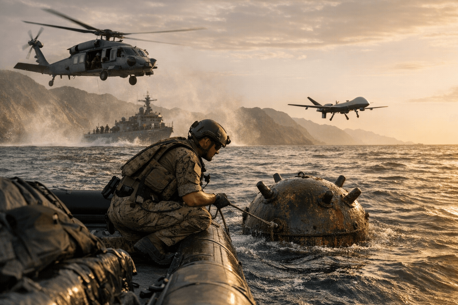 U.S. Begins Risky Mine-Clearing Operation in Strait of Hormuz