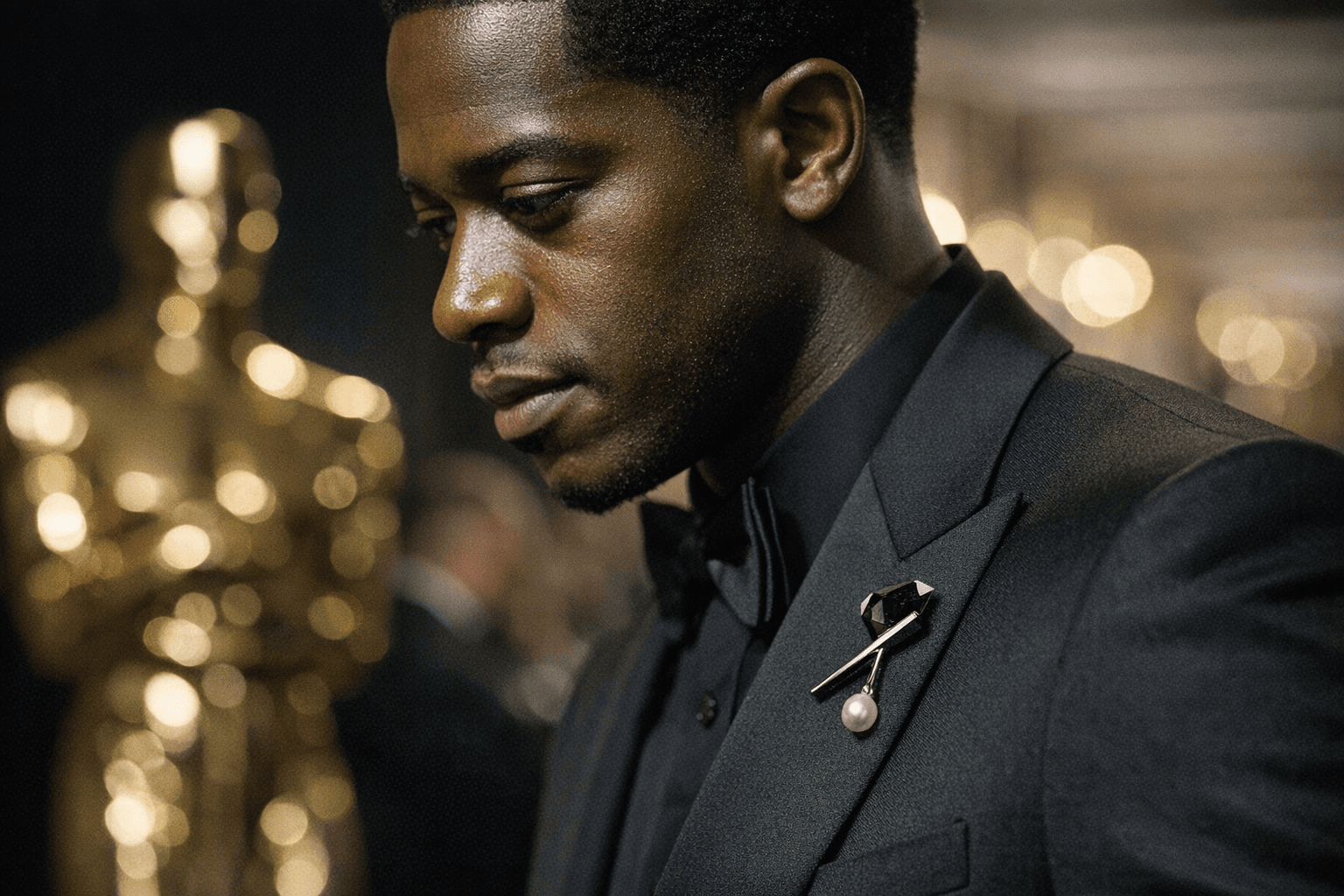 Damson Idris’s Oscars brooch spotlights minimalist, one-of-a-kind craftsmanship