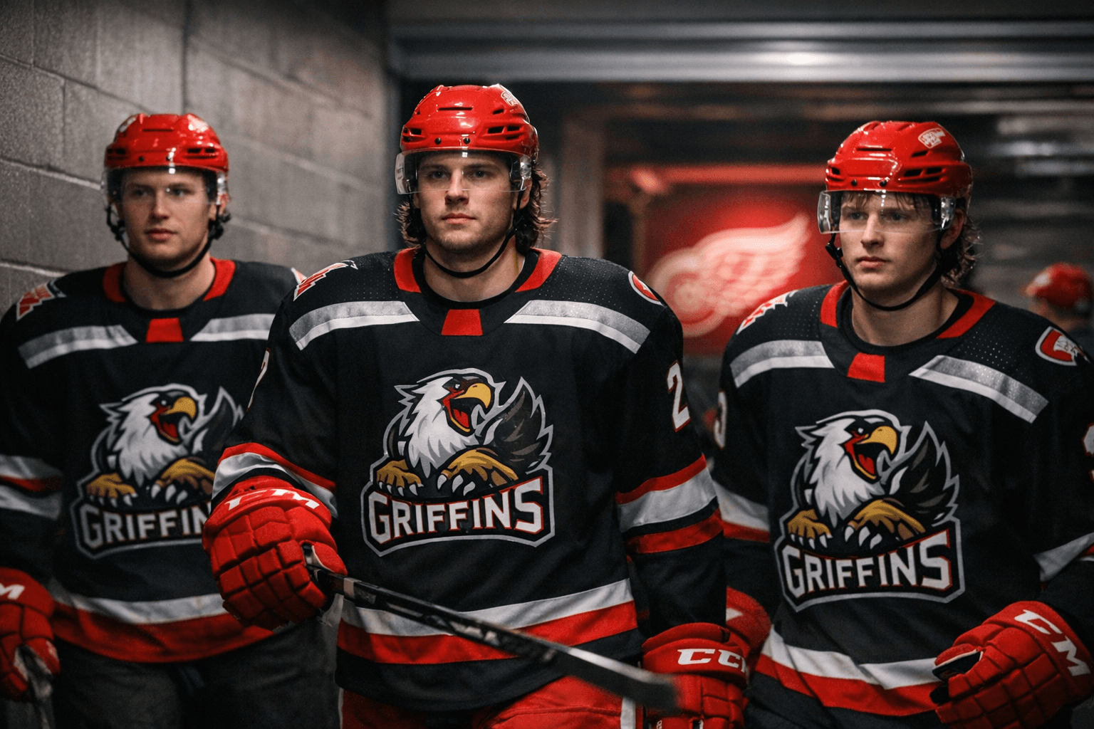 Red Wings assign Brandsegg-Nygard, Mazur, Sandin-Pellikka to Griffins