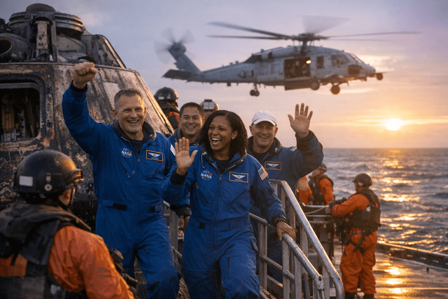 Artemis II crew returns after historic lunar flyby, breaking distance record