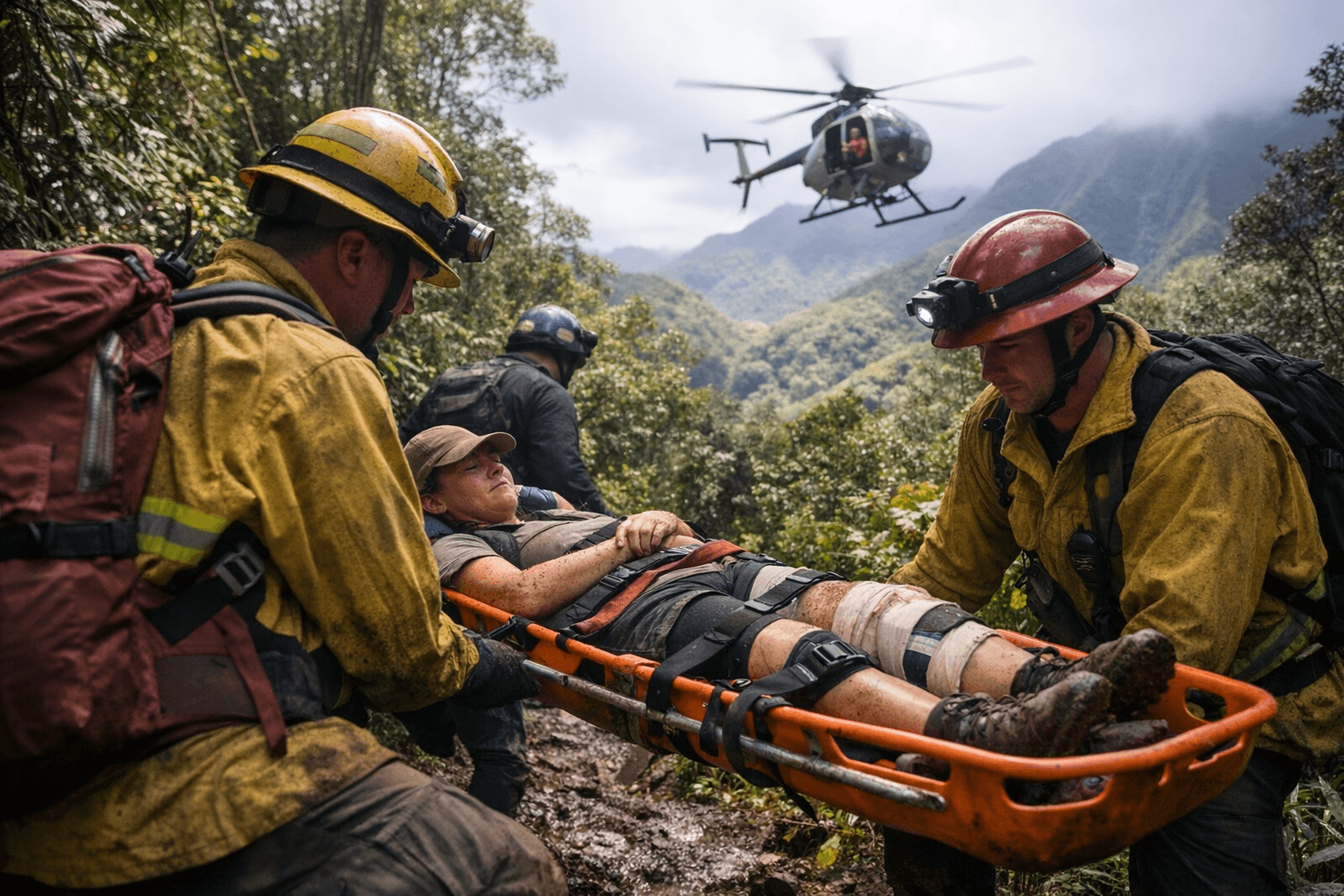 Kauai firefighters rescue injured worker from remote Kuilau Trail