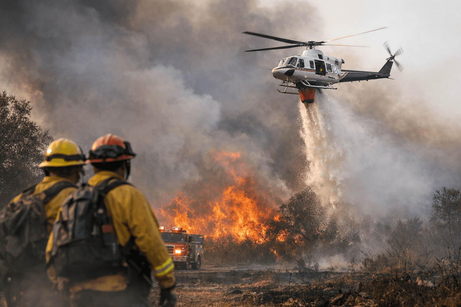 Brush fire in South Brooksville grows to 12 acres, crews deploy helicopter