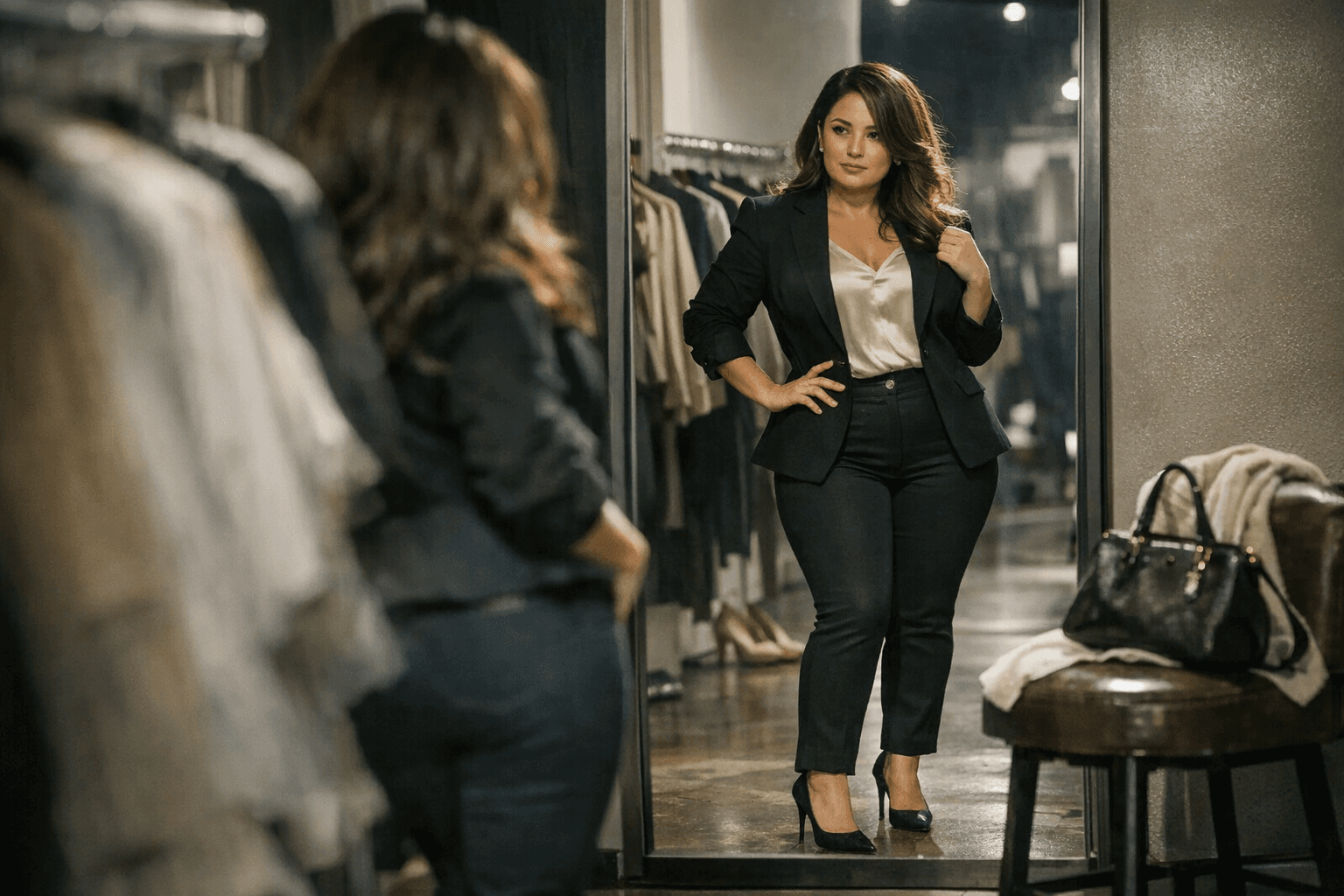 Petite and Curvy, Proportion-First Styling That Lengthens the Leg Line