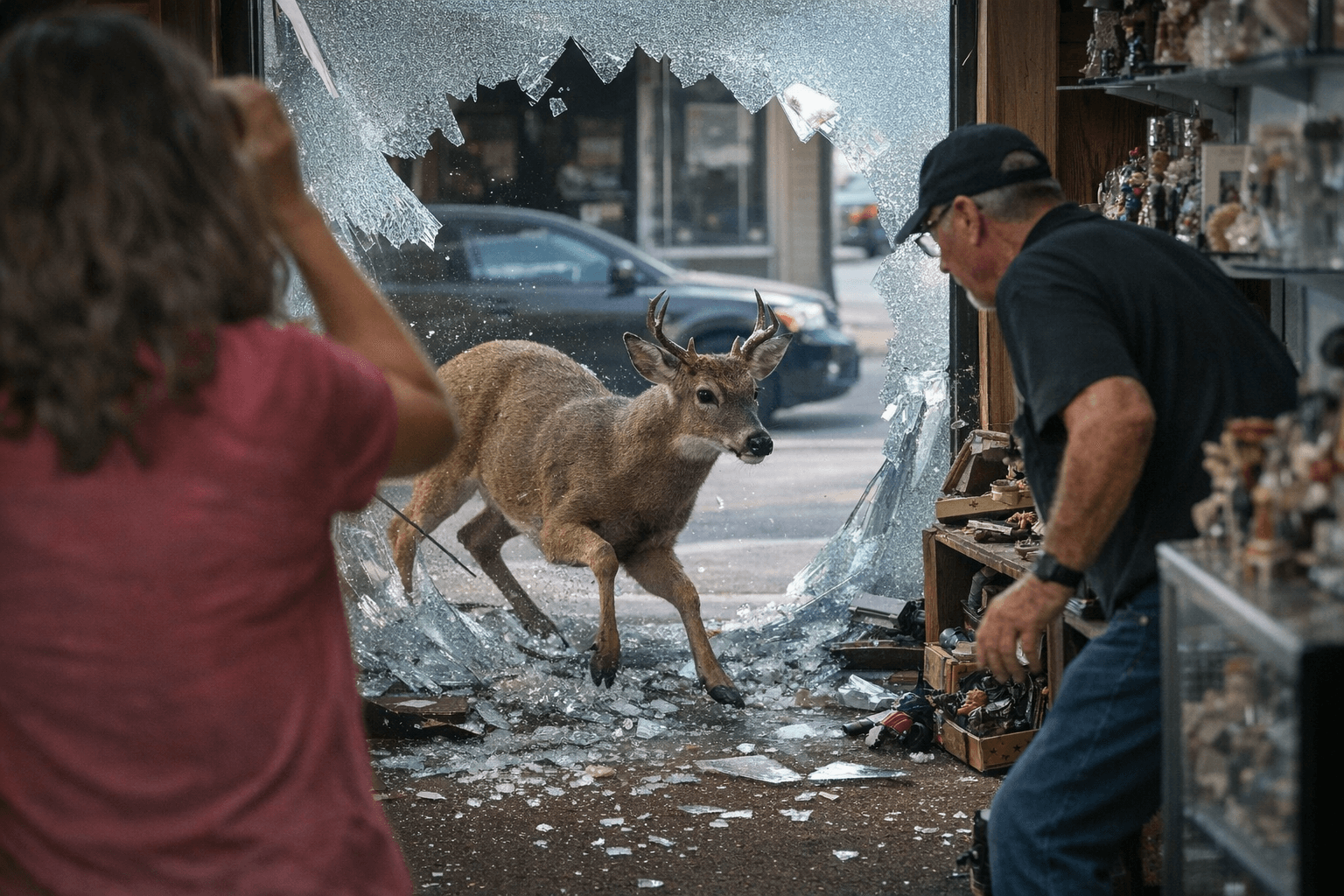 Deer crashes through Copperas Cove shop window, no one injured