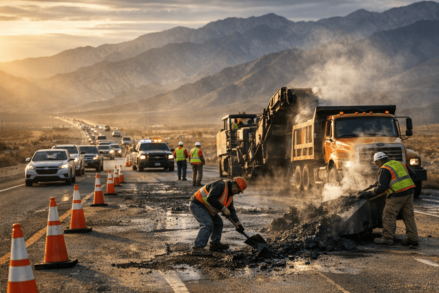 Lane reductions planned on southbound SR-160 near Pahrump for fuel spill repairs