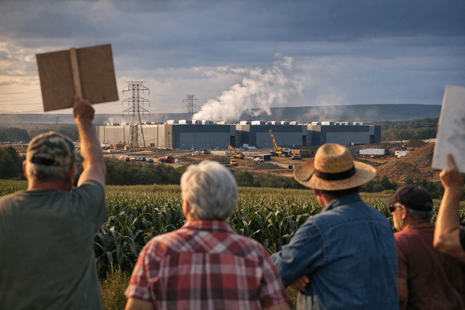 Developer advances four AI data centers in Gregg Township, sparking opposition