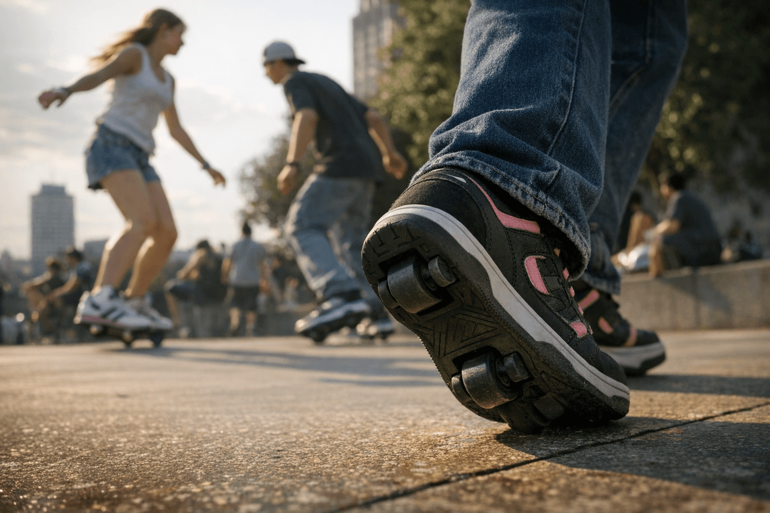 Heelys, the wheeled shoes of the 2000s, are rolling back into fashion