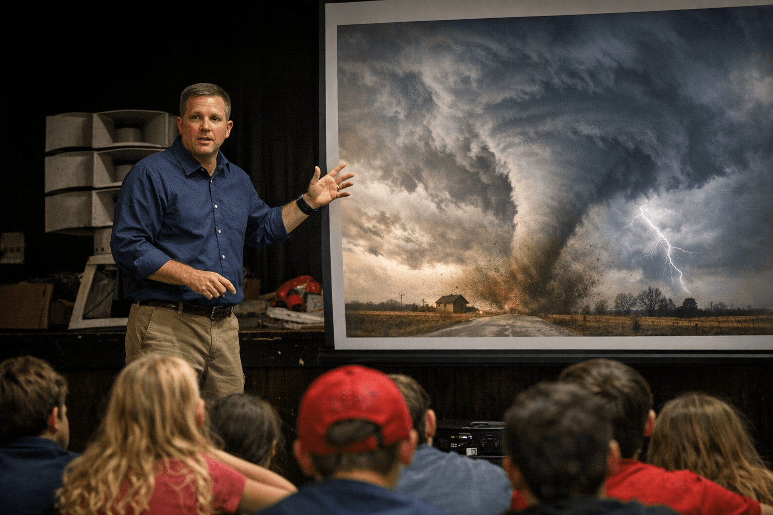 James Bryant brings tornado safety lessons to Marvell Academy