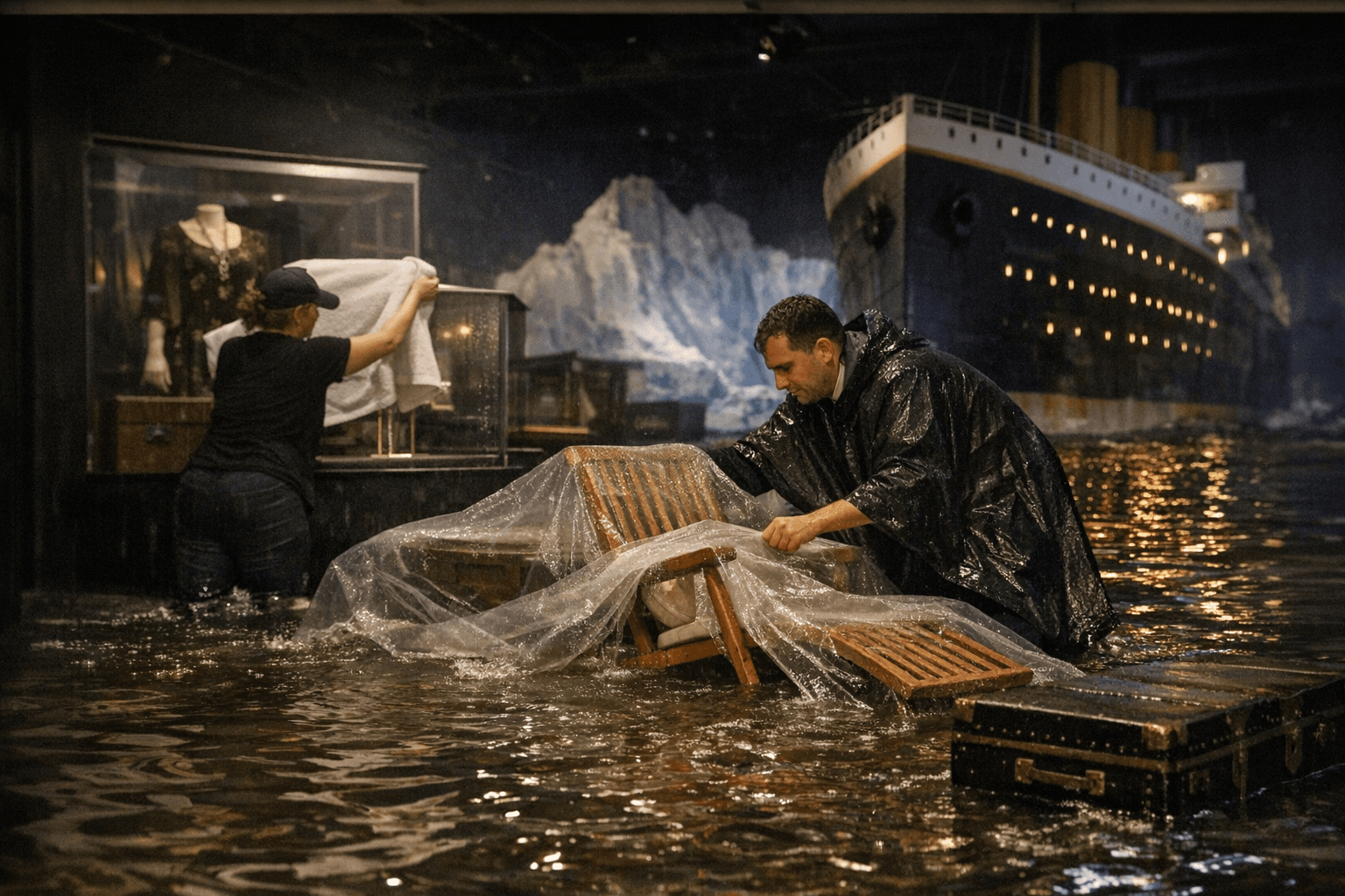 Illinois Titanic exhibit floods on sinking anniversary after storms